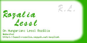 rozalia lessl business card
